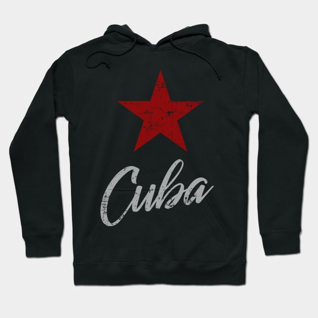 Cuba - star design - vintage Hoodie by verde